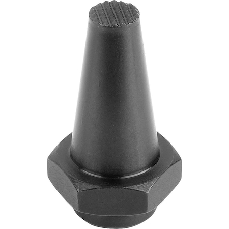 Kipp Rest Pad W Spigot, Form:C Serrated, Internal Thread D=M16, H=60, Sw=41, Carbon Steel K0295.316060